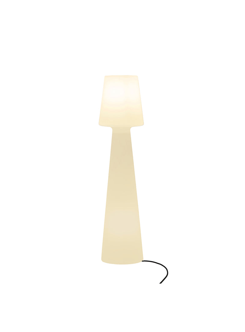 Lola 100 floor lamp with cable, plug-in version in white finish.