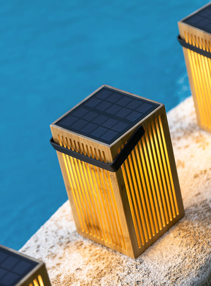 Okinawa Lantern: Bamboo Craftsmanship & Solar Elegance