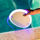 Elevate Pool Ambiance: Papaya 30 Offers Effortless Solar Charging & Remote-Controlled Color Customization.