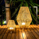 Embrace Organic Elegance: Sisine 70 Lamp with Hand-Woven Hemp, Adding Natural Charm to Home or Garden.